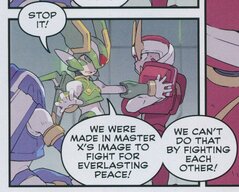 Sage Harpuia makes a tacky 'fight for everlasting peace' reference