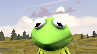 kermit gun blow himself up.gif