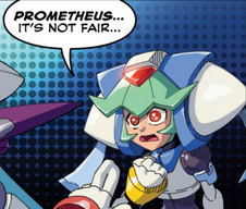 Pandora looking far more emotional than she's supposed to be