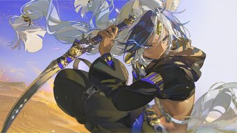 Konachan.com - 398982 animal_ears arknights arknights__endfield blue_eyes dark_skin desert hoo...jpg
