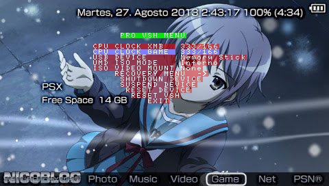 PSP Recovery Menu