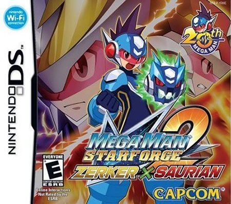The coverart image of Mega Man Star Force 2 - Zerker X Saurian (Not Quite DX)