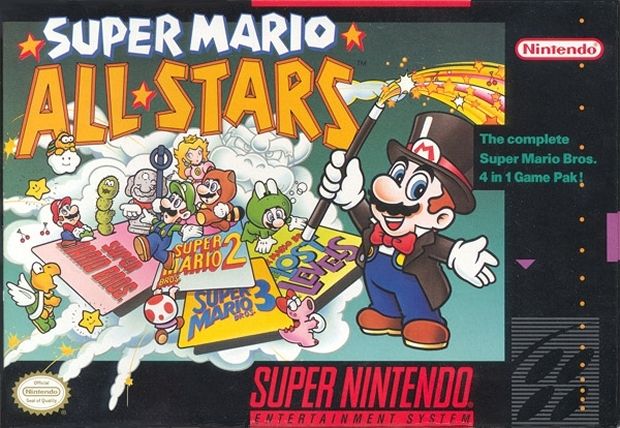 The coverart image of Super Mario All-Stars - SMB / Lost Levels (Brick Fix)