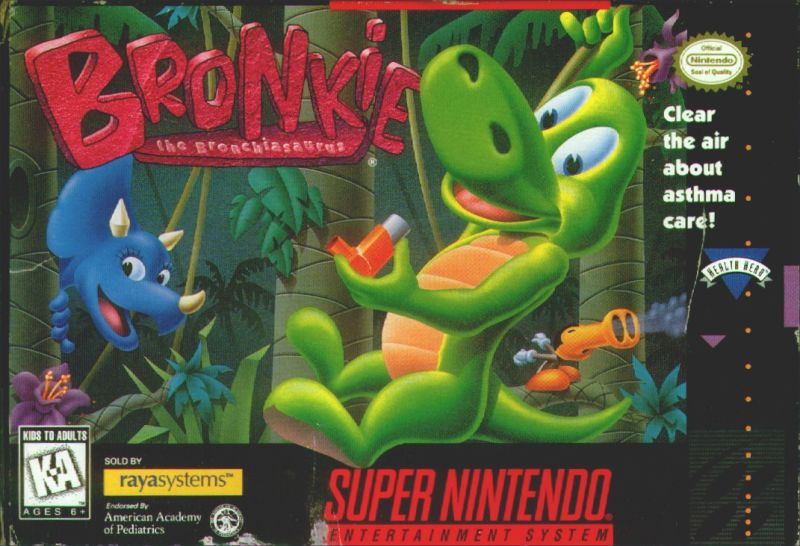 The coverart image of Bronkie the Bronchiasaurus 