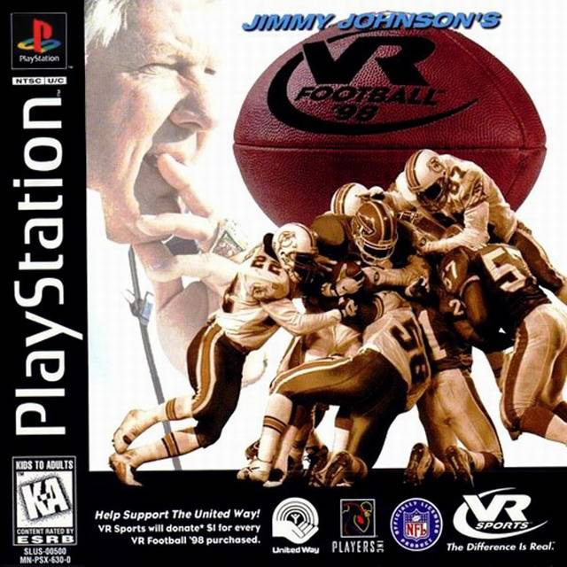 The coverart image of Jimmy Johnson's VR Football '98