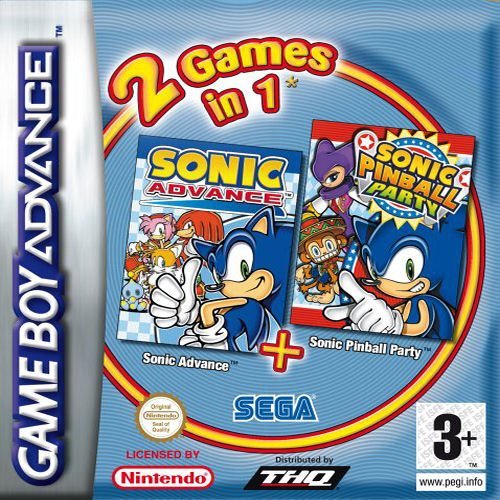 The coverart image of 2 in 1 - Sonic Advance & Sonic Pinball Party