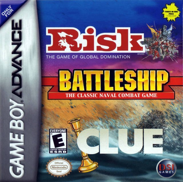 The coverart image of Risk, Battleship, Clue