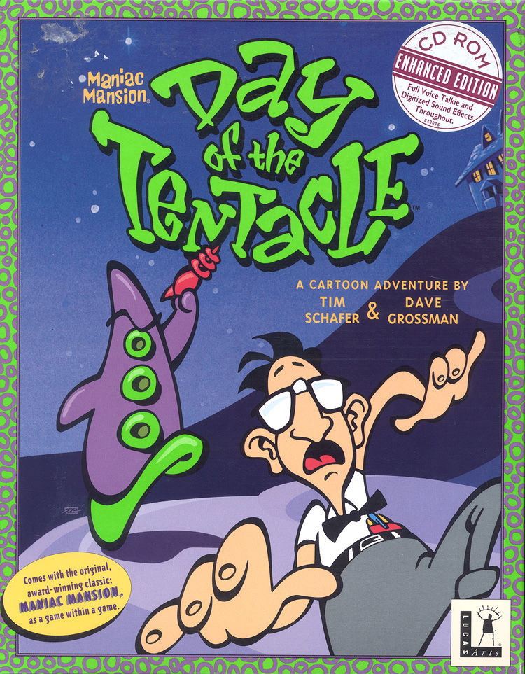 The coverart image of Maniac Mansion: Day of the Tentacle