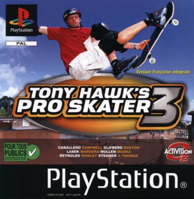The coverart image of Tony Hawk's Pro Skater 3