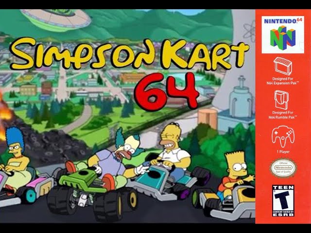 The coverart image of Simpson Kart 64