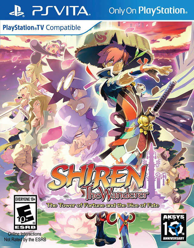 The coverart image of Shiren the Wanderer: The Tower of Fortune and the Dice of Fate