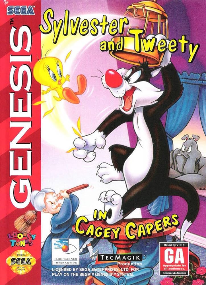 The coverart image of Sylvester & Tweety in Cagey Capers 