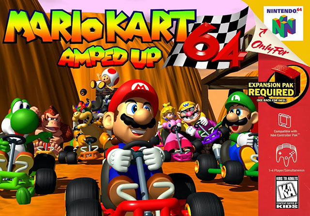The coverart image of Mario Kart 64 (Amped Up)