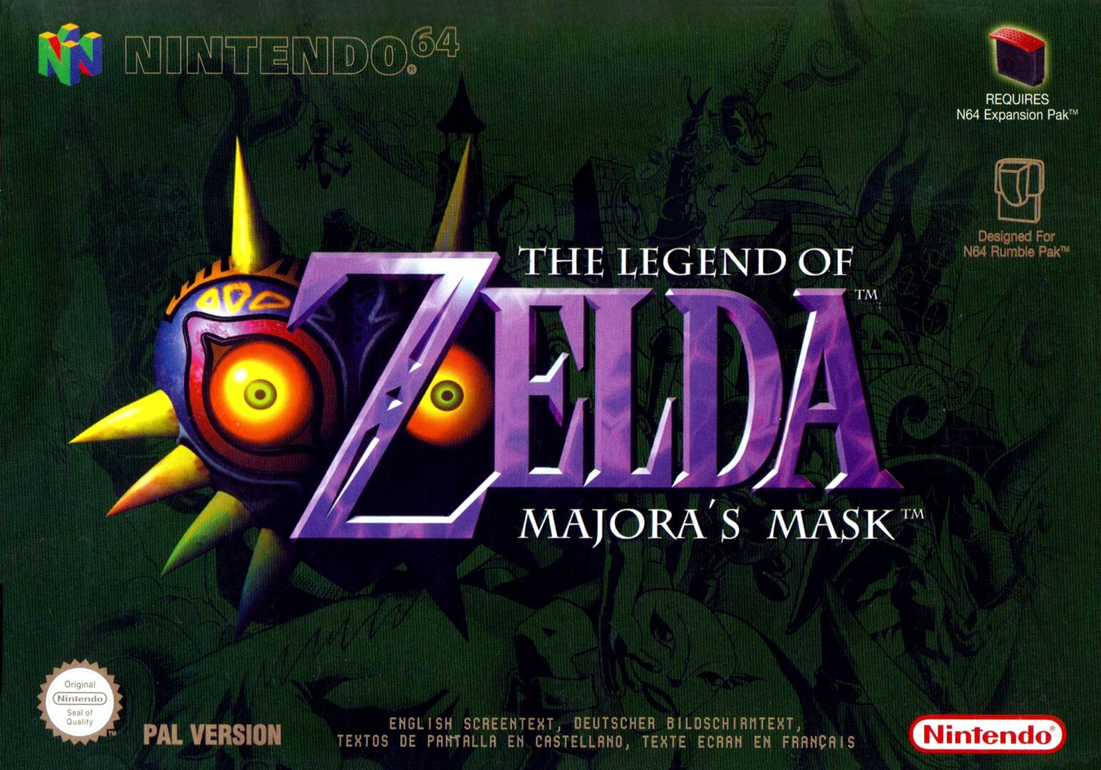 The coverart image of The Legend of Zelda: Majora's Mask (Portuguese Patched)