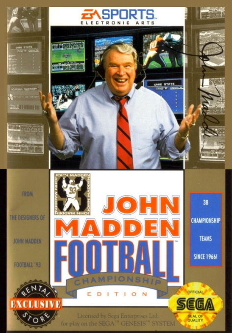 The coverart image of John Madden Football '93 Championship Edition 