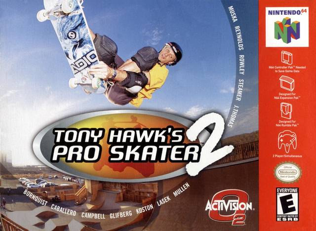 The coverart image of Tony Hawk's Pro Skater 2