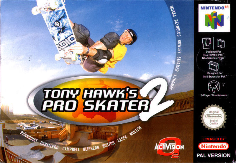 The coverart image of Tony Hawk's Pro Skater 2