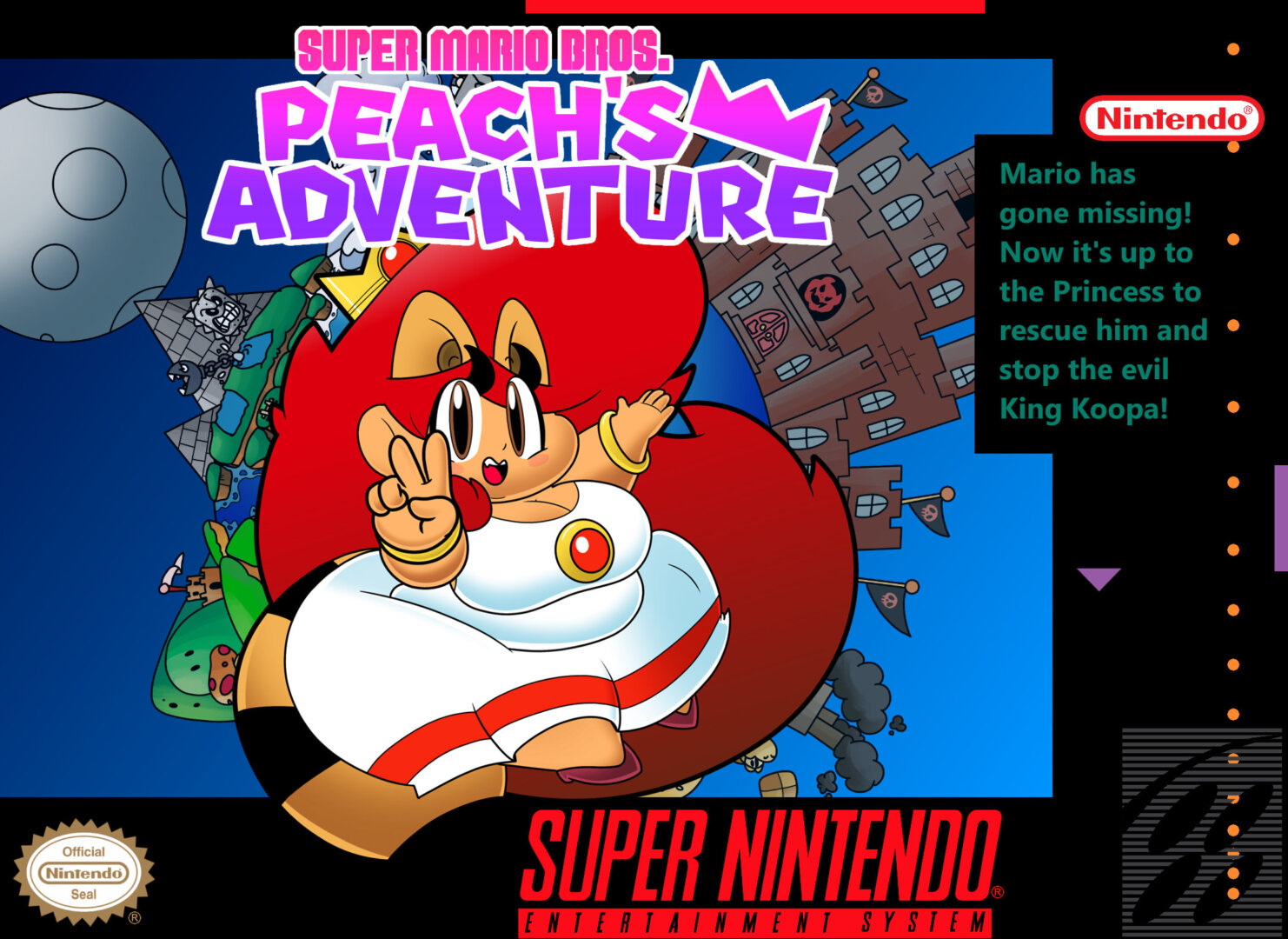The coverart image of Super Mario Bros: Peach's Adventure