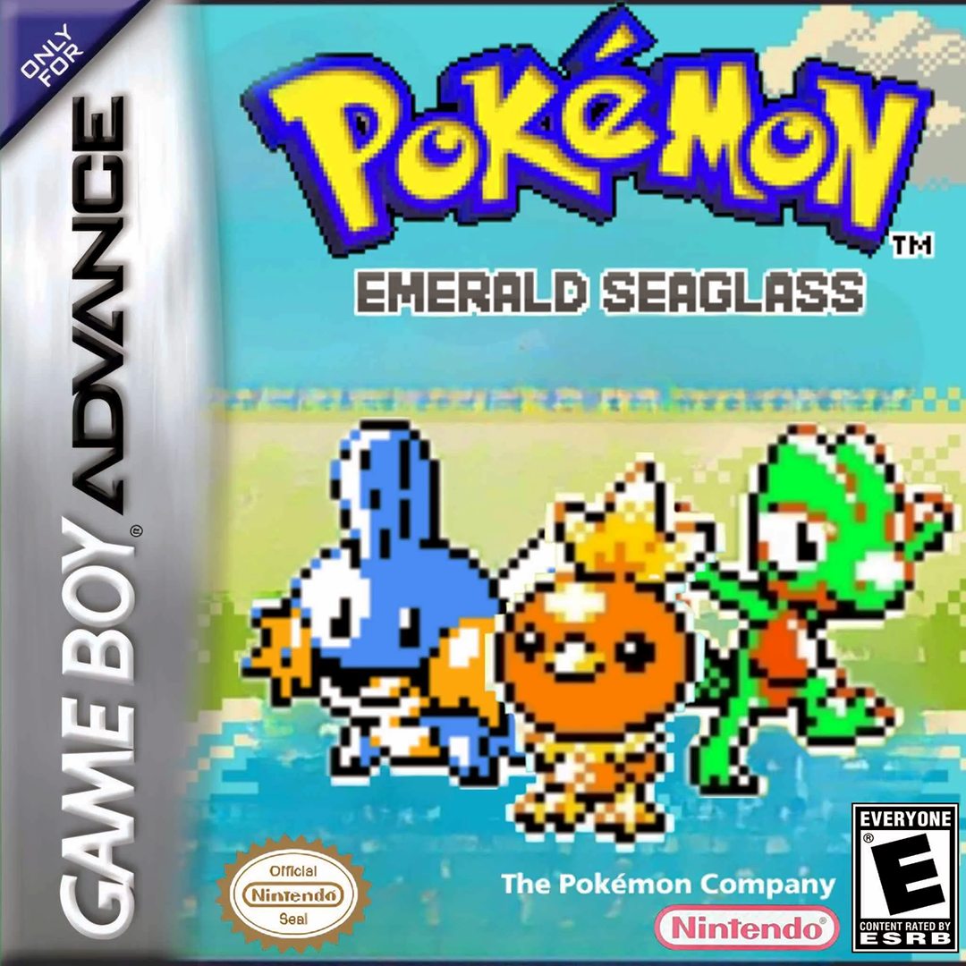 The coverart image of Pokémon Emerald Seaglass